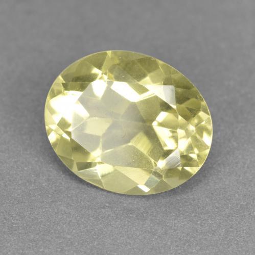 Quartz jaune naturelle coupe ovale, 3,49 ct, VVS