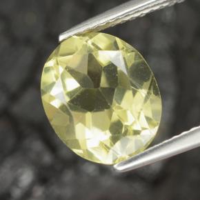 Quartz jaune naturelle coupe ovale, 3,86 ct, VVS-VS