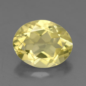 Quartz jaune naturelle coupe ovale, 3,02 ct, VVS