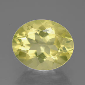 Quartz jaune naturelle coupe ovale, 3,12 ct, VVS-VS