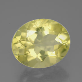 Quartz jaune naturelle coupe ovale, 3,12 ct, VVS-VS