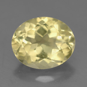 Quartz jaune naturelle coupe ovale, 3,49 ct, VS