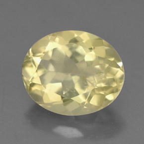 Quartz jaune naturelle coupe ovale, 3,49 ct, VS