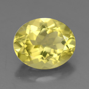 Quartz jaune naturelle coupe ovale, 3,30 ct, VVS