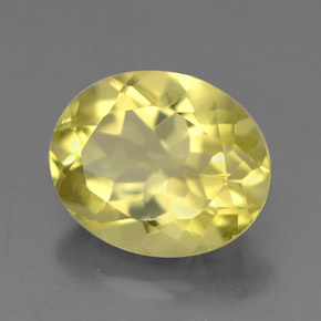 Quartz jaune naturelle coupe ovale, 3,30 ct, VVS
