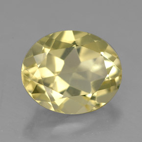 Quartz jaune naturelle coupe ovale, 3,28 ct, VVS