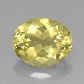 Quartz jaune naturelle coupe ovale, 3,56 ct, VVS