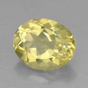 Quartz jaune naturelle coupe ovale, 3,56 ct, VVS