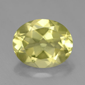 Quartz jaune naturelle coupe ovale, 3,36 ct, VVS-VS