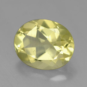 Quartz jaune naturelle coupe ovale, 3,36 ct, VVS-VS