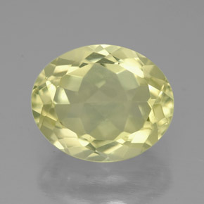 Quartz jaune naturelle coupe ovale, 3,32 ct, VVS