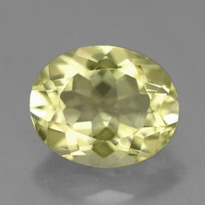 Quartz jaune naturelle coupe ovale, 3,73 ct, VVS