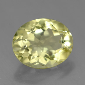 Quartz jaune naturelle coupe ovale, 3,73 ct, VVS