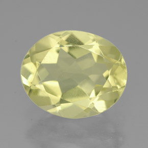 Quartz jaune naturelle coupe ovale, 3,11 ct, VVS-VS