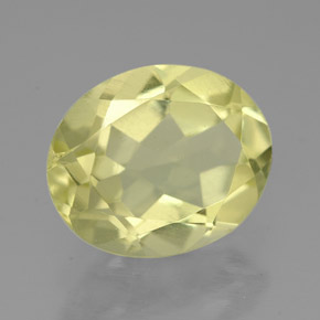 Quartz jaune naturelle coupe ovale, 3,11 ct, VVS-VS
