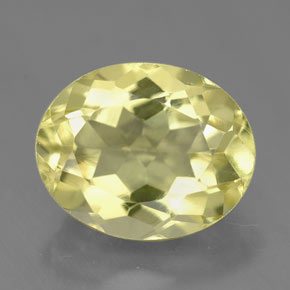 Quartz jaune naturelle coupe ovale, 3,51 ct, VVS-VS