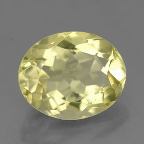 Quartz jaune naturelle coupe ovale, 3,51 ct, VVS-VS