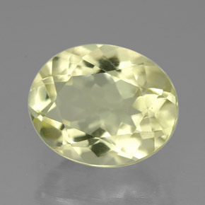 Quartz jaune naturelle coupe ovale, 3,66 ct, VVS