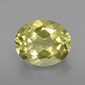 Quartz jaune naturelle coupe ovale, 3,17 ct, VVS-VS