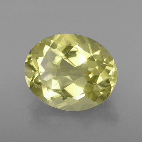 Quartz jaune naturelle coupe ovale, 3,17 ct, VVS-VS