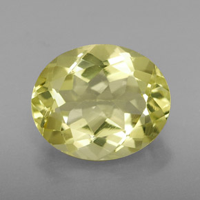 Quartz jaune naturelle coupe ovale, 3,17 ct, VVS