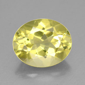 Quartz jaune naturelle coupe ovale, 3,20 ct, VVS-VS