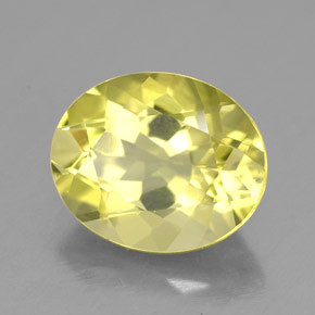 Quartz jaune naturelle coupe ovale, 3,20 ct, VVS-VS
