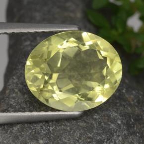 Quartz jaune naturelle coupe ovale, 3,21 ct, VVS-VS