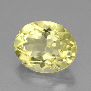 Quartz jaune naturelle coupe ovale, 3,41 ct, VS