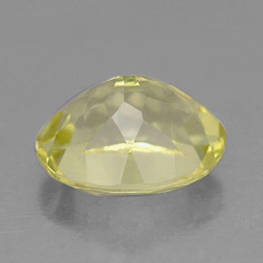 Quartz jaune naturelle coupe ovale, 3,41 ct, VS