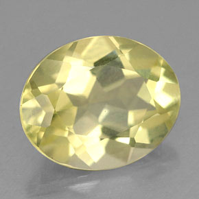 Quartz jaune naturelle coupe ovale, 3,03 ct, VVS-VS
