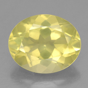 Quartz jaune naturelle coupe ovale, 3,20 ct, VS