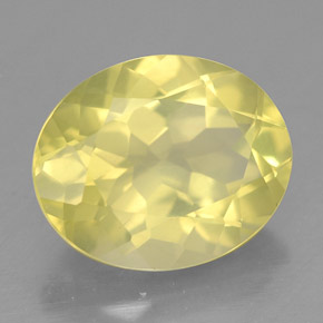 Quartz jaune naturelle coupe ovale, 3,20 ct, VS