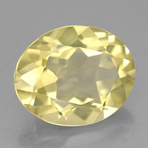 Quartz jaune naturelle coupe ovale, 3,13 ct, VS