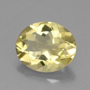 Quartz jaune naturelle coupe ovale, 2,89 ct, VVS-VS