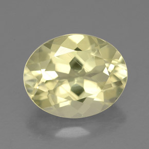 Quartz jaune naturelle coupe ovale, 3,24 ct, VS