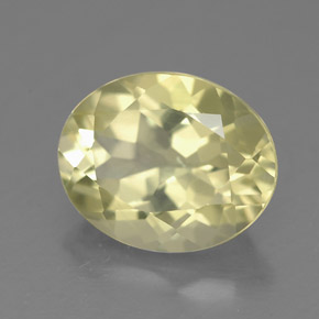 Quartz jaune naturelle coupe ovale, 3,24 ct, VS