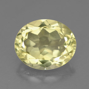 Quartz jaune naturelle coupe ovale, 3,32 ct, VVS