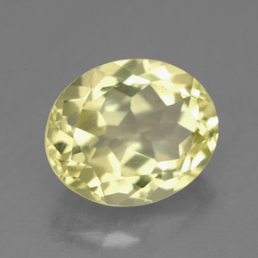 Quartz jaune naturelle coupe ovale, 3,32 ct, VVS