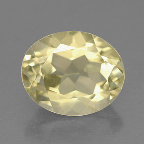 Quartz jaune naturelle coupe ovale, 3,22 ct, VVS