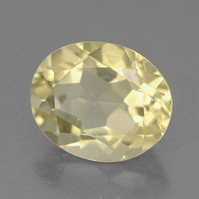 Quartz jaune naturelle coupe ovale, 3,22 ct, VVS