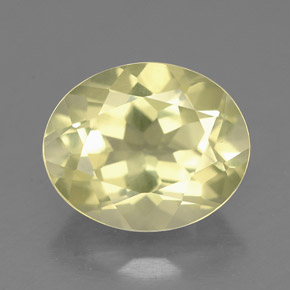 Quartz jaune naturelle coupe ovale, 3,33 ct, VS