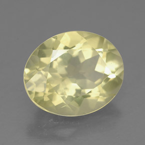 Quartz jaune naturelle coupe ovale, 3,33 ct, VS