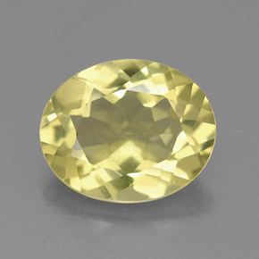 Quartz jaune naturelle coupe ovale, 2,88 ct, VVS