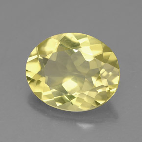 Quartz jaune naturelle coupe ovale, 2,88 ct, VVS