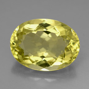 Quartz jaune naturelle coupe ovale, 8,98 ct, VVS