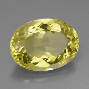 Quartz jaune naturelle coupe ovale, 8,98 ct, VVS