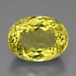 Quartz jaune naturelle coupe ovale, 10,51 ct, VVS