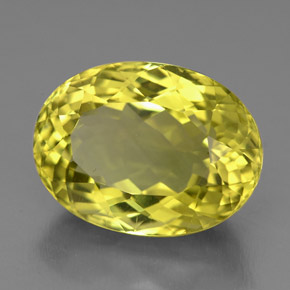Quartz jaune naturelle coupe ovale, 10,51 ct, VVS