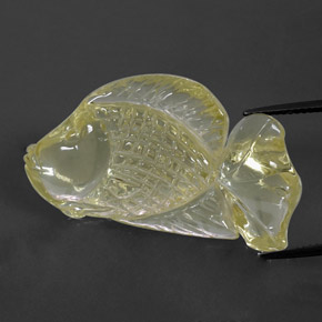 Quartz jaune naturelle transparent, 39,76 ct, transparent / translucide